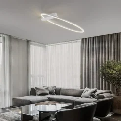 Plafoniere Moderne-Selezionato da Mazzolaluce Plafoniera cerchio design moderna bianca led 30w 3000k dimmerabile