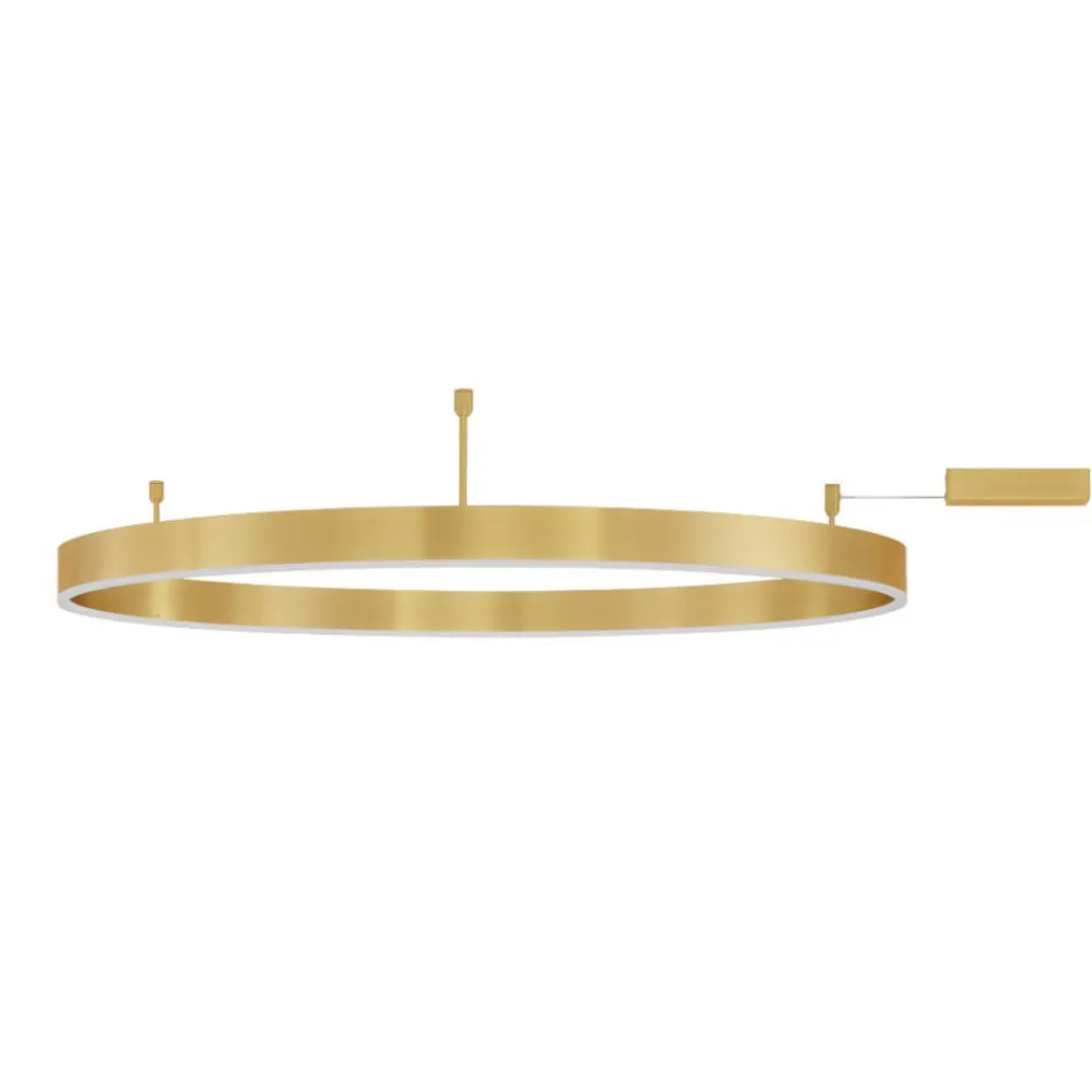 Plafoniere Moderne-Selezionato da Mazzolaluce Plafoniera cerchio oro 80cm led 50w 3000k dimmerabile
