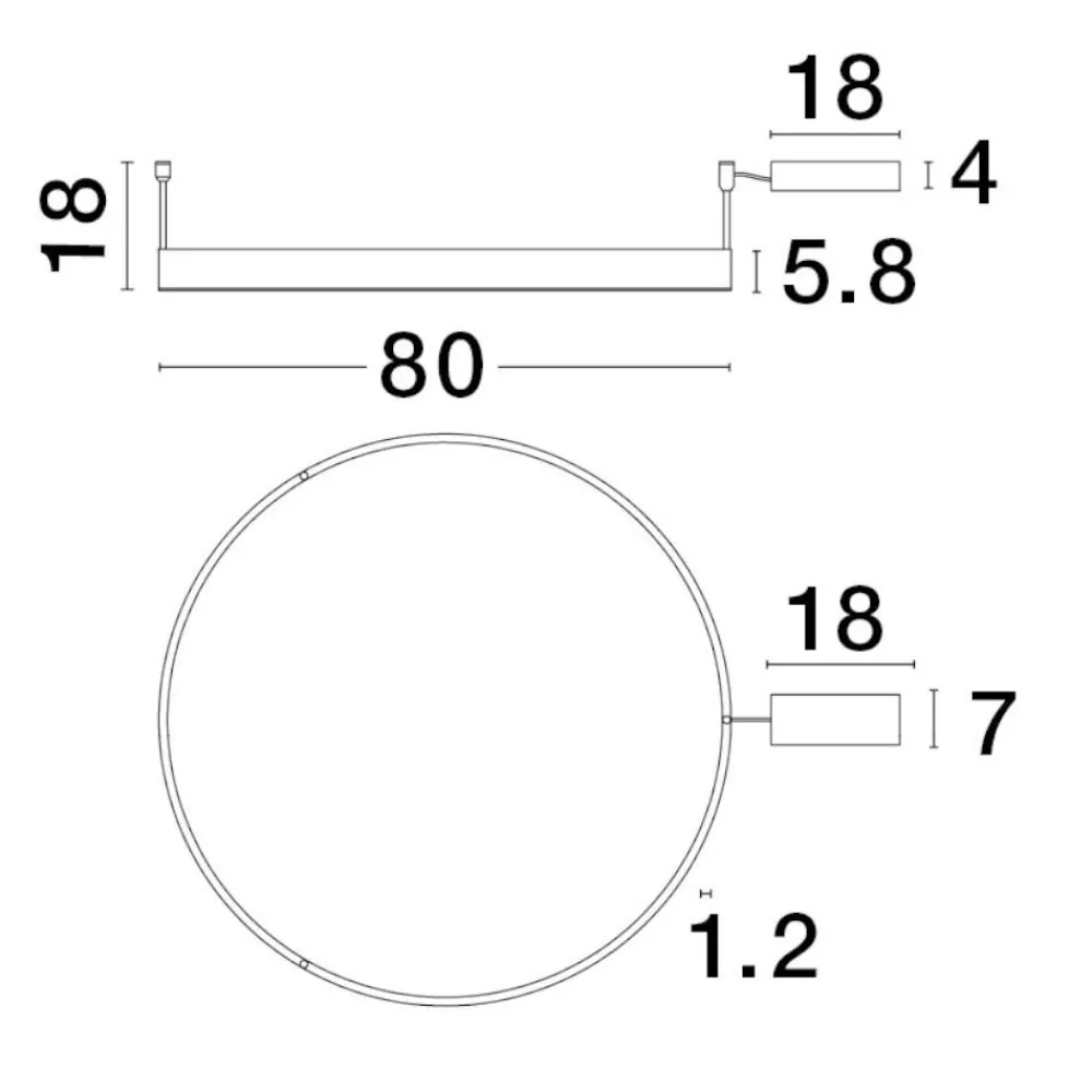 Plafoniere Moderne-Selezionato da Mazzolaluce Plafoniera cerchio oro 80cm led 50w 3000k dimmerabile