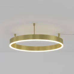 Plafoniere Moderne-Selezionato da Mazzolaluce Plafoniera cerchio oro 60cm led 46w 3000k dimmerabile