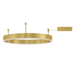 Plafoniere Moderne-Selezionato da Mazzolaluce Plafoniera cerchio oro 60cm led 46w 3000k dimmerabile