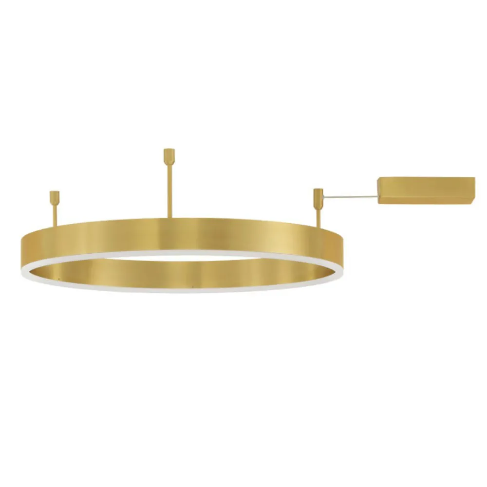 Plafoniere Moderne-Selezionato da Mazzolaluce Plafoniera cerchio oro 60cm led 46w 3000k dimmerabile