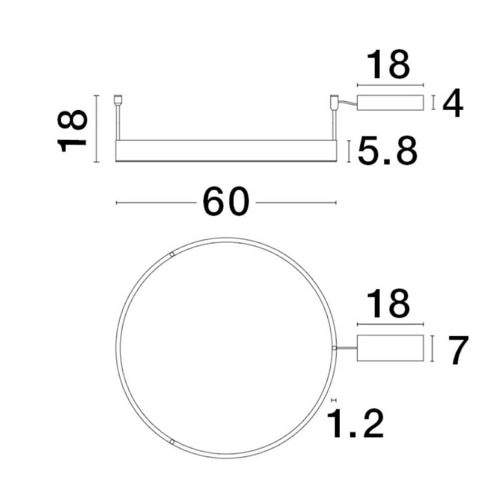 Plafoniere Moderne-Selezionato da Mazzolaluce Plafoniera cerchio oro 60cm led 46w 3000k dimmerabile