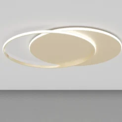 Plafoniere Moderne-Top Light Plafoniera cerchi oro moderna led 42w cct mercury