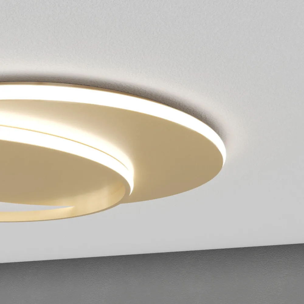 Plafoniere Moderne-Top Light Plafoniera cerchi oro moderna led 42w cct mercury