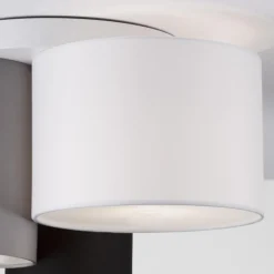 Plafoniere Moderne-Selezionato da Mazzolaluce Plafoniera cilindri di tessuto moderna per camera da letto