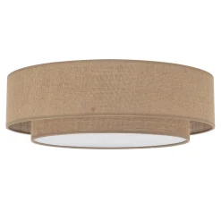 Plafoniere Moderne-Selezionato da Mazzolaluce Plafoniera cilindro di iuta moderna per camera da letto