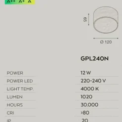 Plafoniere Moderne-Gea Luce Plafoniera cloe per cucina moderna led 4000k