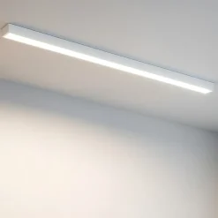 Plafoniere Moderne-Selezionato da Mazzolaluce Plafoniera 122 cm bianca design sottile moderna led 22w 3000k