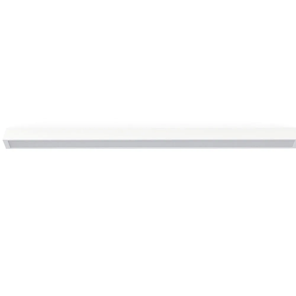 Plafoniere Moderne-Selezionato da Mazzolaluce Plafoniera 122 cm bianca design sottile moderna led 22w 3000k