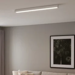Plafoniere Moderne-Selezionato da Mazzolaluce Plafoniera 92 cm bianca led 16w 3000k 92 cm moderna