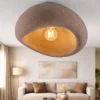 Plafoniere Moderne-Selezionato da Mazzolaluce Plafoniera 40cm da soffitto design wabi sabi marrone japandi