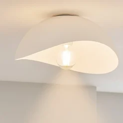 Plafoniere Moderne-Selezionato da Mazzolaluce Plafoniera 30cm kiki cupola bianca per cucina moderna