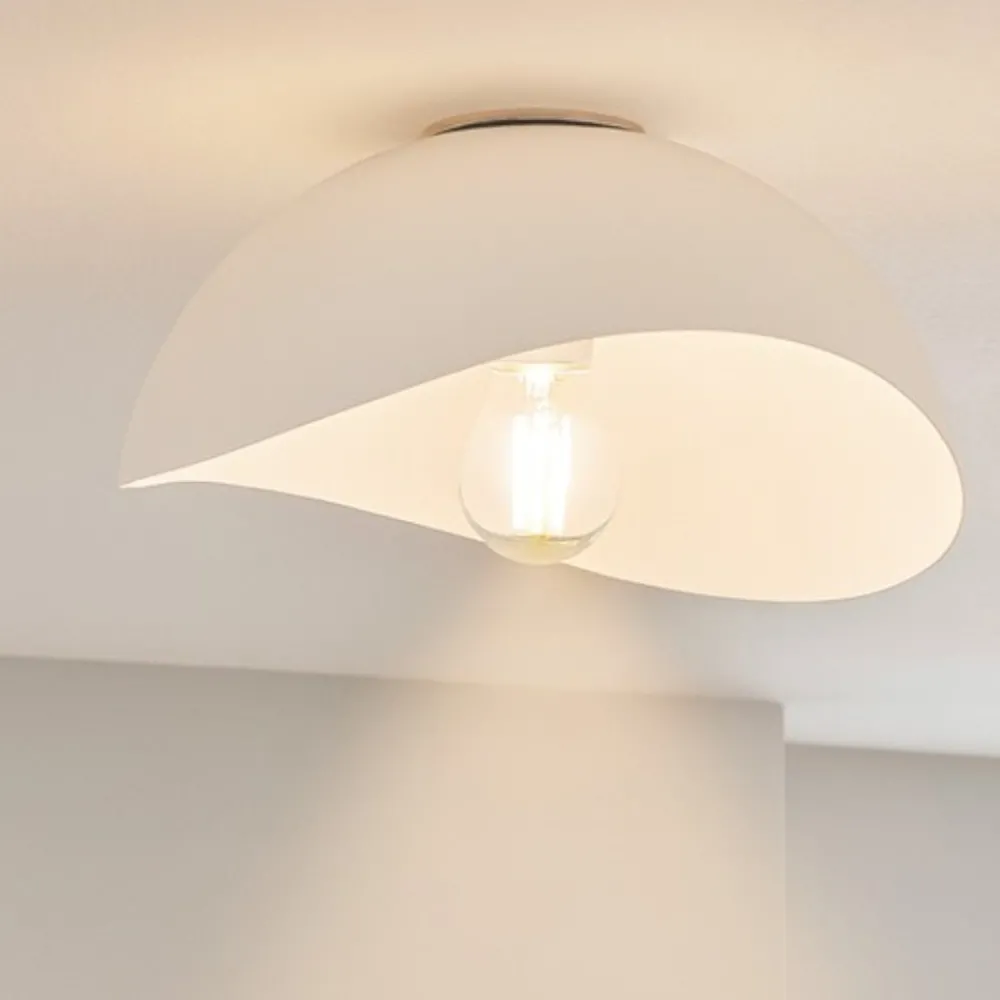 Plafoniere Moderne-Selezionato da Mazzolaluce Plafoniera 30cm kiki cupola bianca per cucina moderna