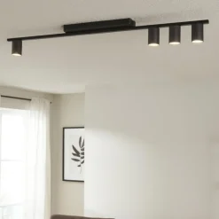 Plafoniere Moderne-Selezionato da Mazzolaluce Plafoniera 100cm nera per cucina moderna
