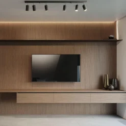 Plafoniere Moderne-Selezionato da Mazzolaluce Plafoniera 118 cm nero 6 luci con faretti orientabili