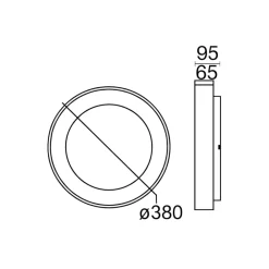 Plafoniere Moderne-Selezionato da Mazzolaluce Plafoniera 38cm oro anello led 30w 2700k-5000k con telecomando app