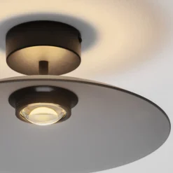Plafoniere Moderne-Selezionato da Mazzolaluce Plafoniera 40cm piatto vetro fume led 3000k per cucina