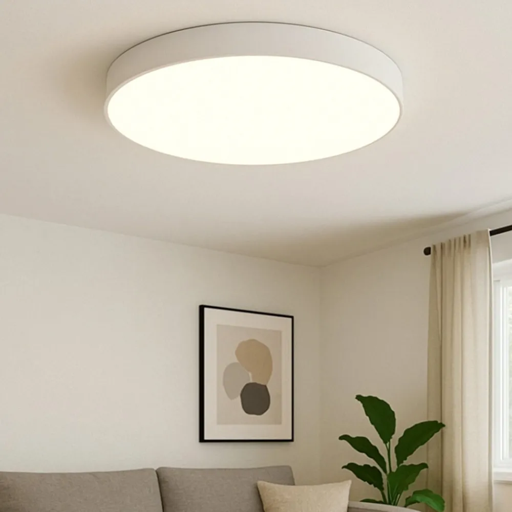 Plafoniere Moderne-Selezionato da Mazzolaluce Plafoniera 65cm rotonda bianca led 2700k 3300k 4000k dimmerabile