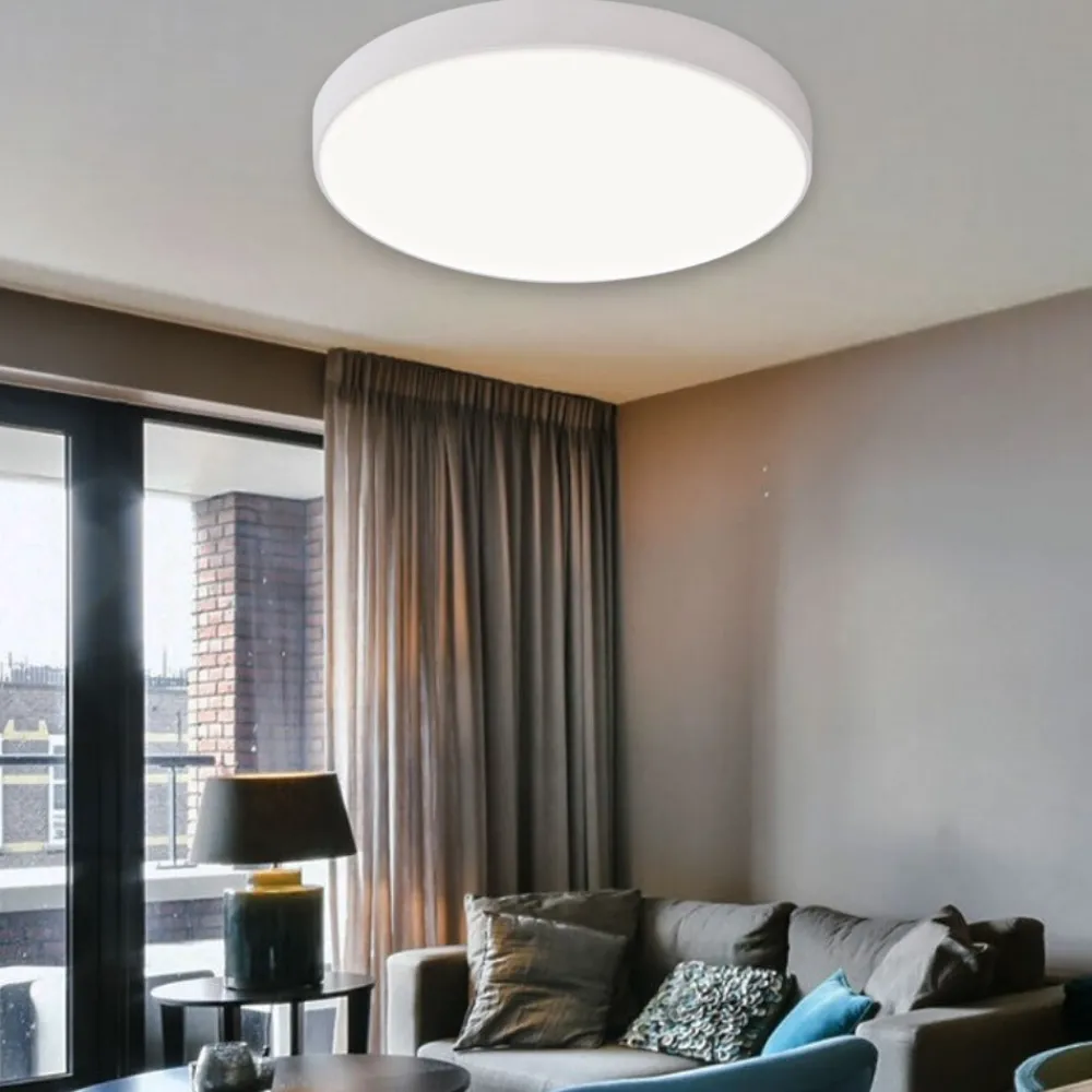 Plafoniere Moderne-Selezionato da Mazzolaluce Plafoniera 65cm rotonda bianca led 2700k 3300k 4000k dimmerabile