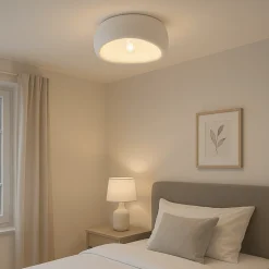 Plafoniere Moderne-Selezionato da Mazzolaluce Plafoniera 50cm stile wabi sabi design japandi bianca