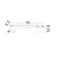Plafoniere Moderne-Selezionato da Mazzolaluce Plafoniera con faretti bianca 3 luci orientabili gu10