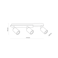 Plafoniere Moderne-Selezionato da Mazzolaluce Plafoniera con faretti nero legno orientabili per cucina
