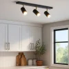 Plafoniere Moderne-Selezionato da Mazzolaluce Plafoniera con 3 faretti nero oro orientabili