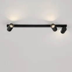 Plafoniere Moderne-Selezionato da Mazzolaluce Plafoniera con faretti orientabili nera 3 luci