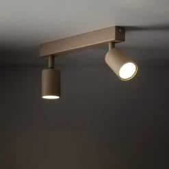 Plafoniere Moderne-Selezionato da Mazzolaluce Plafoniera con 2 faretti sabbia orientabili