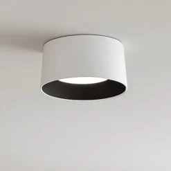 Plafoniere Moderne-Selezionato da Mazzolaluce Plafoniera cono bianco nero per cucina moderna led 24w 3000k