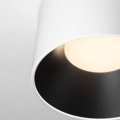 Plafoniere Moderne-Selezionato da Mazzolaluce Plafoniera cono bianco nero per cucina moderna led 24w 3000k