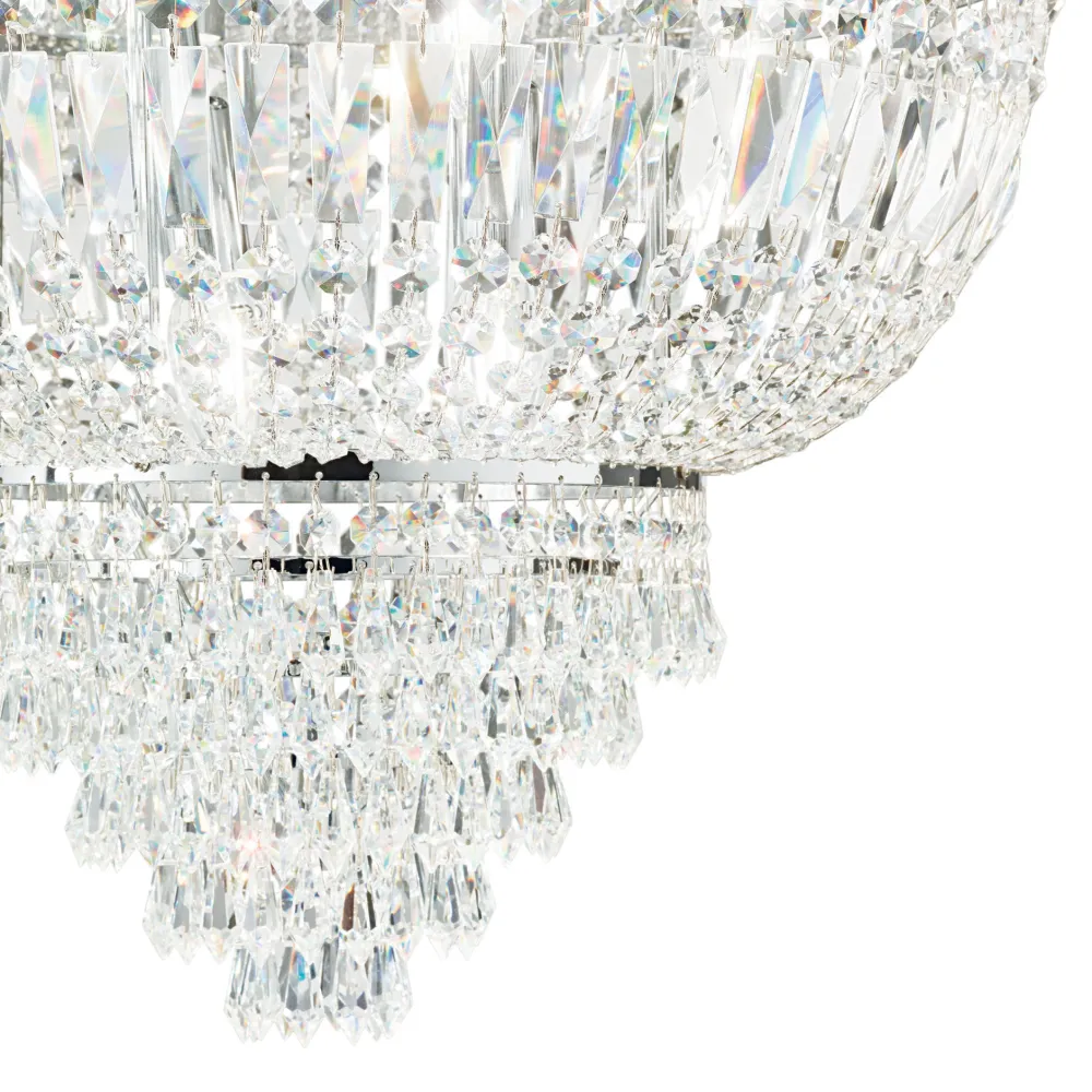 Plafoniere Moderne-Ideal Lux Plafoniera contemporanea dubai pl6 cromo cristalli