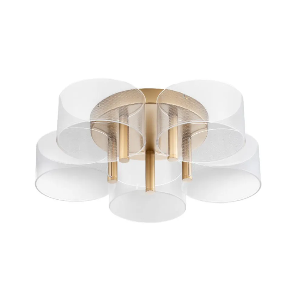 Plafoniere Moderne-Selezionato da Mazzolaluce Plafoniera contemporanea 5 luci led 3000k dimmerabile