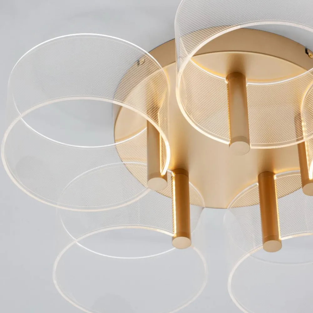 Plafoniere Moderne-Selezionato da Mazzolaluce Plafoniera contemporanea 5 luci led 3000k dimmerabile