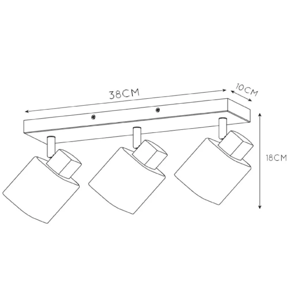 Plafoniere Moderne-Selezionato da Mazzolaluce Plafoniera con tre faretti da soffitto nera vetri fume orientabili