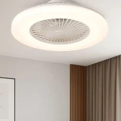 Ventilatori Da Soffitto-Selezionato da Mazzolaluce Plafoniera con ventilatore bianco silenzioso 13mq con telecomando