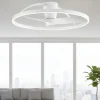 Ventilatori Da Soffitto-Selezionato da Mazzolaluce Plafoniera con ventilatore bianco 13mq led cct motore inverter
