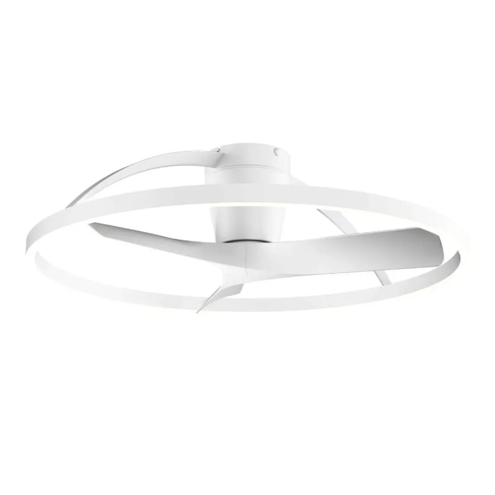 Ventilatori Da Soffitto-Selezionato da Mazzolaluce Plafoniera con ventilatore bianco 13mq led cct motore inverter