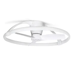 Ventilatori Da Soffitto-Selezionato da Mazzolaluce Plafoniera con ventilatore da soffitto bianco moderno 20mq con telecomando
