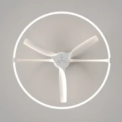 Ventilatori Da Soffitto-Selezionato da Mazzolaluce Plafoniera con ventilatore da soffitto bianco moderno 20mq con telecomando