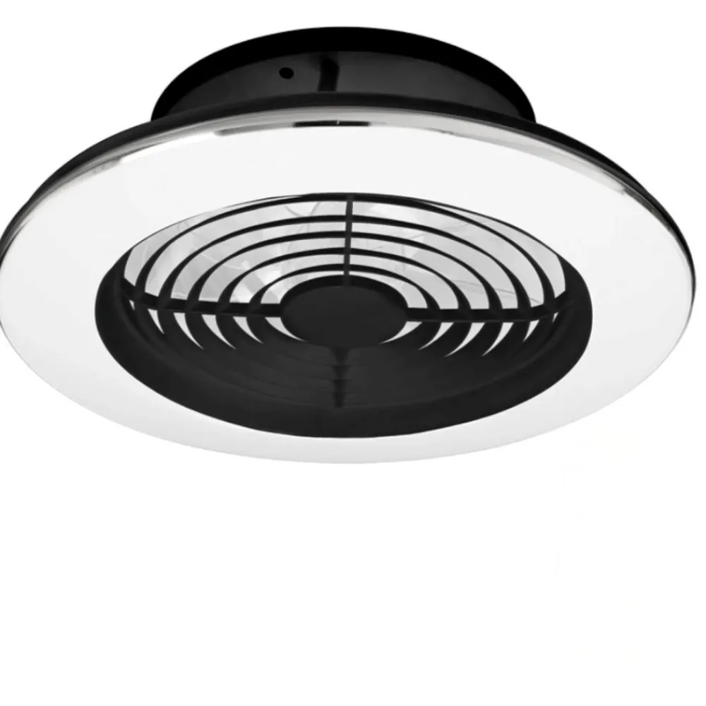 Ventilatori Da Soffitto-Selezionato da Mazzolaluce Plafoniera con ventilatore da soffitto nero 13mq con telecomando