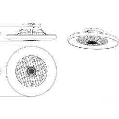 Ventilatori Da Soffitto-Selezionato da Mazzolaluce Plafoniera con ventilatore luce rgbw telecomando