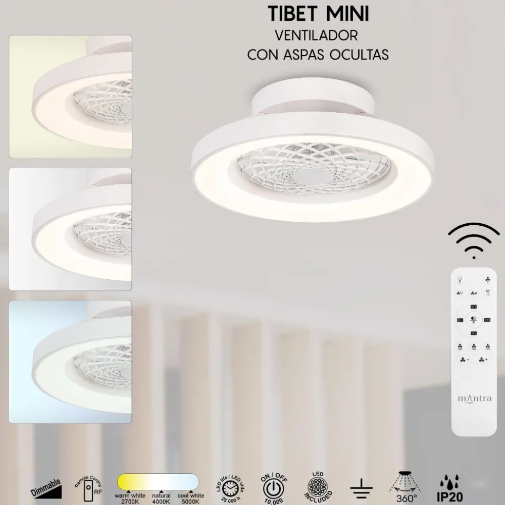 Ventilatori Da Soffitto-Selezionato da Mazzolaluce Plafoniera con ventilatore led cct bianco stanza 13mq con telecomando