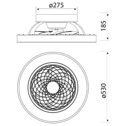 Ventilatori Da Soffitto-Selezionato da Mazzolaluce Plafoniera con ventilatore led cct bianco stanza 13mq con telecomando
