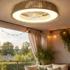 Ventilatori Da Soffitto-Selezionato da Mazzolaluce Plafoniera con ventilatore 25mq corda led cct dimmerabile telecomando