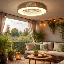 Ventilatori Da Soffitto-Selezionato da Mazzolaluce Plafoniera con ventilatore 25mq corda led cct dimmerabile telecomando