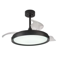 Ventilatori Da Soffitto-Selezionato da Mazzolaluce Plafoniera con ventilatore nero 20mq da soffitto moderno con telecomando