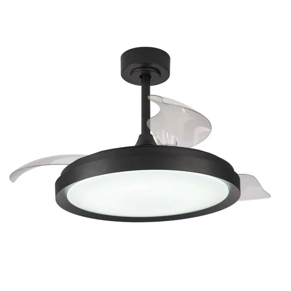 Ventilatori Da Soffitto-Selezionato da Mazzolaluce Plafoniera con ventilatore nero 20mq da soffitto moderno con telecomando