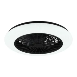 Ventilatori Da Soffitto-Selezionato da Mazzolaluce Plafoniera con ventilatore nero da soffitto con luce telecomando